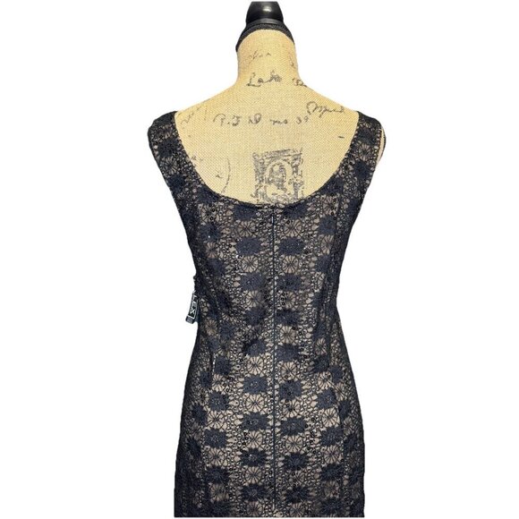 NWT ALEX EVENINGS Black Lace Shift Dress Jacket Set Formal Wedding Cocktail 14 - Picture 6 of 16